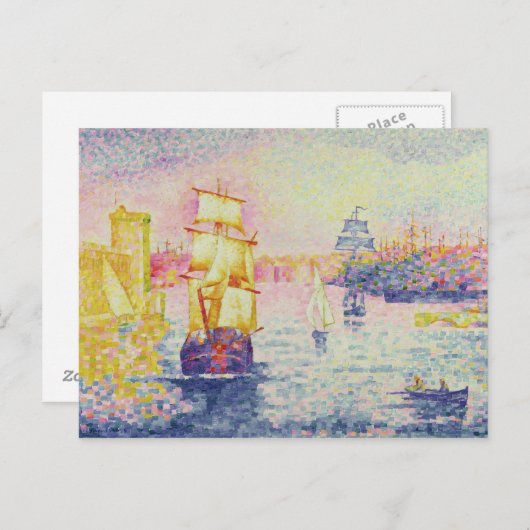 De haven van Marseille, c.1909 (olie op canvas) Briefkaart (Voorkant / Achterkant)