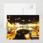 De haven van Myrina bij nacht Briefkaart (Voorkant / Achterkant)