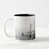 De haven van New Orleans Tweekleurige Koffiemok (Links)