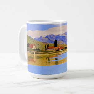 De haven van Pully, fijne kunst, Koffiemok