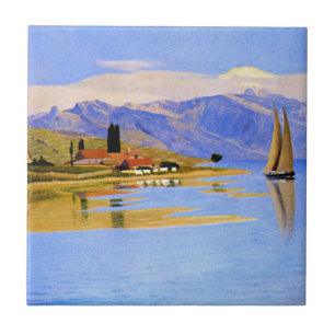 De haven van Pully, fijne kunst, Tegeltje