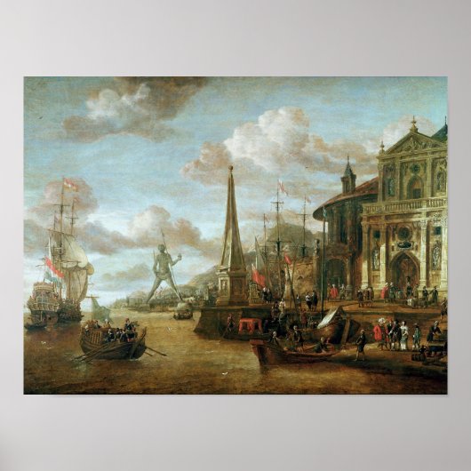 De haven van Rhodes Poster (Voorkant)
