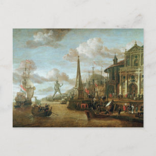 De haven van Rhodos Briefkaart