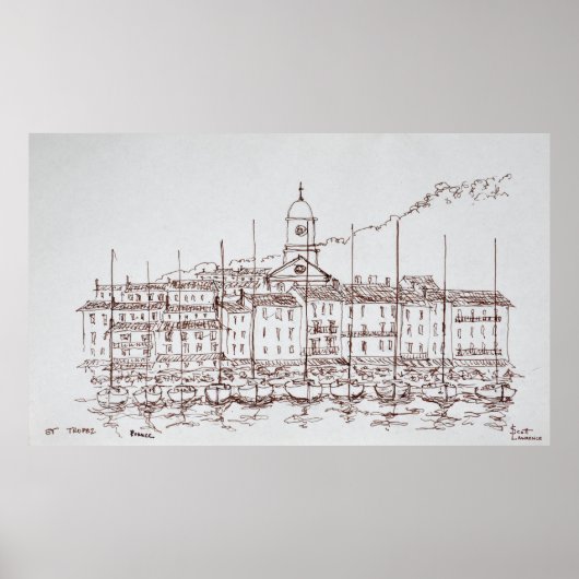 De haven van Saint-Tropez | Frans Riviera, Frankri Poster (Voorkant)