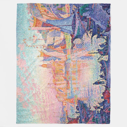 De haven van Saint-Tropez, Signac Fleece Deken (Voorkant)