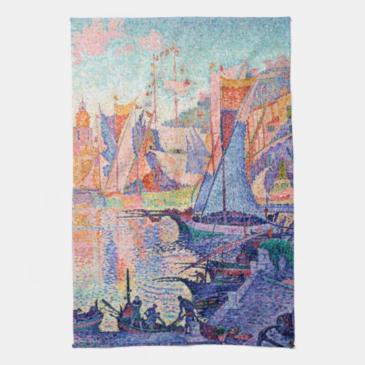 De haven van Saint-Tropez, Signac Theedoek (Verticaal)
