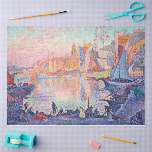 De haven van Saint-Tropez, Signac Tissuepapier (Craft)