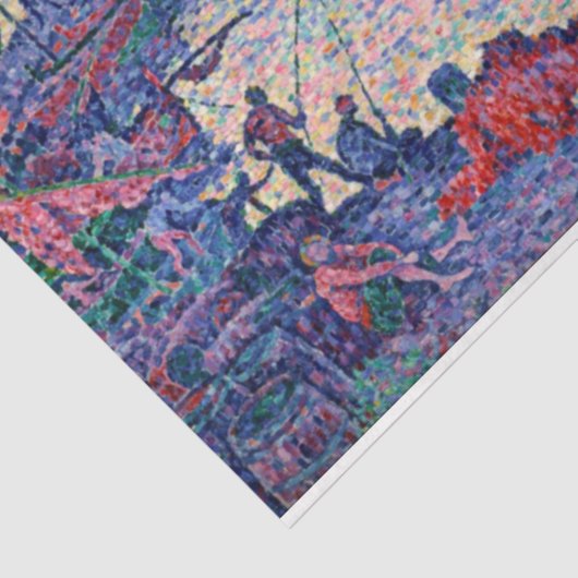 De haven van Saint-Tropez, Signac Tissuepapier (Detail)