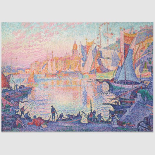De haven van Saint-Tropez, Signac Tissuepapier (Voorkant)