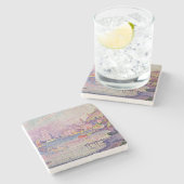 De haven van Saint-Tropez verlaten, 1902 Stenen Onderzetter (Zijkant)