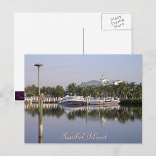 De haven van Sanibel Island, Florida Briefkaart (Voorkant / Achterkant)