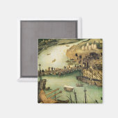 De haven van Sevilla, c.1590 Magneet (Voorkant / Achterkant)