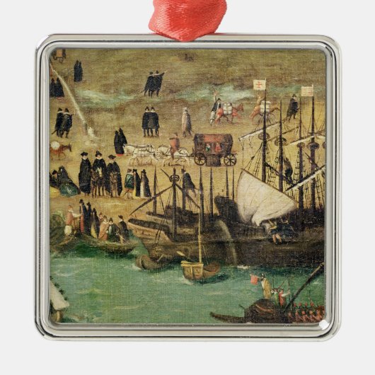 De haven van Sevilla, c.1590 Metalen Ornament (Voorkant)