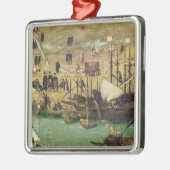 De haven van Sevilla, c.1590 Metalen Ornament (Links)