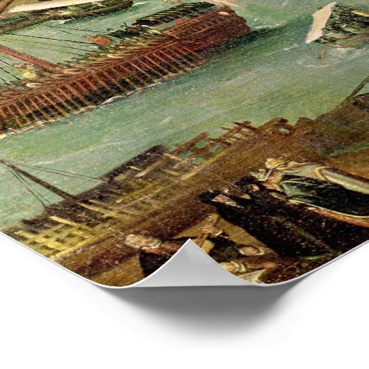 De haven van Sevilla, c.1590 Poster (Hoek)