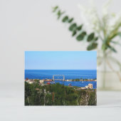 De haven van Skyline Briefkaart (Staand voorkant)