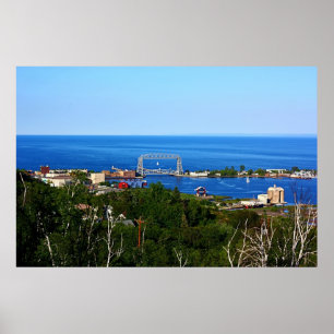 De haven van Skyline Poster