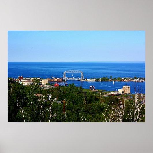 De haven van Skyline Poster (Voorkant)