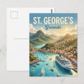 De haven van St. George Grenada Briefkaart (Voorkant / Achterkant)
