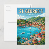 De haven van St. George Grenada Briefkaart (Voorkant / Achterkant)