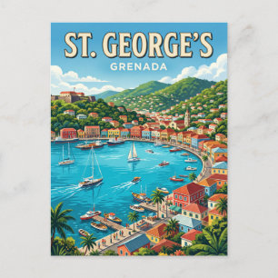 De haven van St. George Grenada Briefkaart
