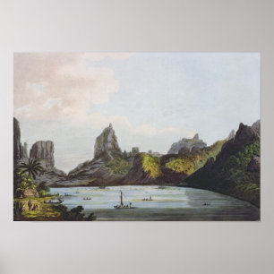 De haven van Taloo op het eiland Eimeo Poster