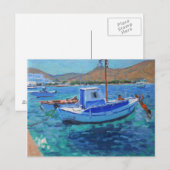 De haven van Tinos 2012 Briefkaart (Voorkant / Achterkant)