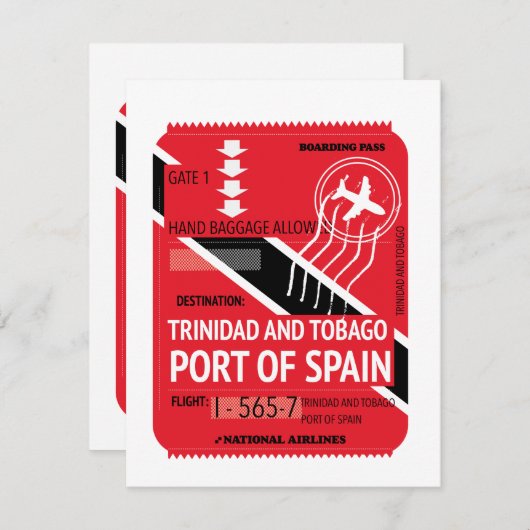 de haven van trinidad en tobago van spanje , een r (Voorkant / Achterkant)