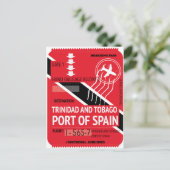 de haven van trinidad en tobago van spanje , een r briefkaart (Staand voorkant)