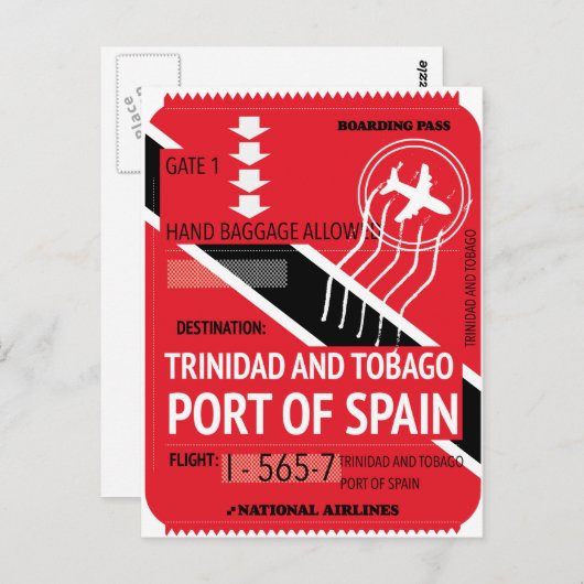 de haven van trinidad en tobago van spanje , een r briefkaart (Voorkant / Achterkant)