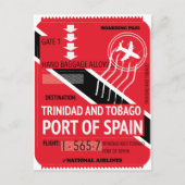 de haven van trinidad en tobago van spanje , een r briefkaart (Voorkant)