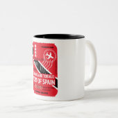 de haven van trinidad en tobago van spanje , een r tweekleurige koffiemok (Voorkant rechts)