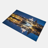 De haven van Valletta in de stad 's nachts Deurmat (Schuin)