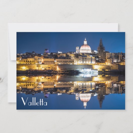 De haven van Valletta in het Briefkaart van de nac (Voorkant)