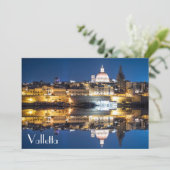 De haven van Valletta in het Briefkaart van de nac (Staand voorkant)