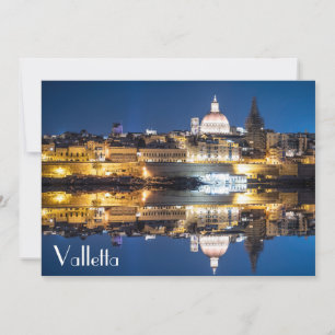 De haven van Valletta in het Briefkaart van de nac
