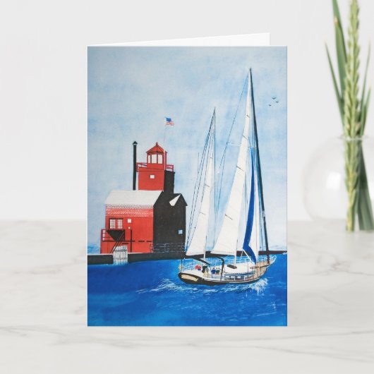 De haven verlaten kaart (Voorkant)