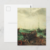 De havenscène van Adam Willaerts Briefkaart (Voorkant / Achterkant)