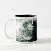 De havenzijde Mark II Stockless Anchor Tweekleurige Koffiemok (Links)