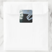 De havenzijde Mark II Stockless Anchor Vierkante Sticker (Tas)