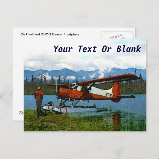 De Havilland Beaver Floatplane - Alaska Briefkaart (Voorkant / Achterkant)