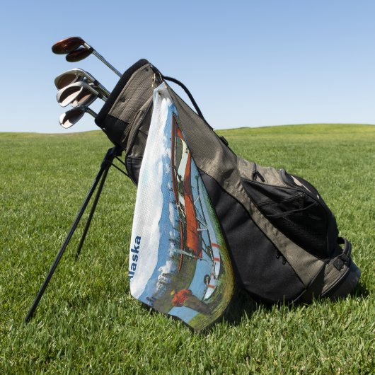 De Havilland Beaver Floatplane - Alaska Golfhanddoek (Groen)