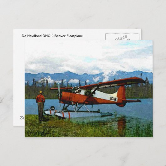 De Havilland Beaver Floatplane Briefkaart (Voorkant / Achterkant)