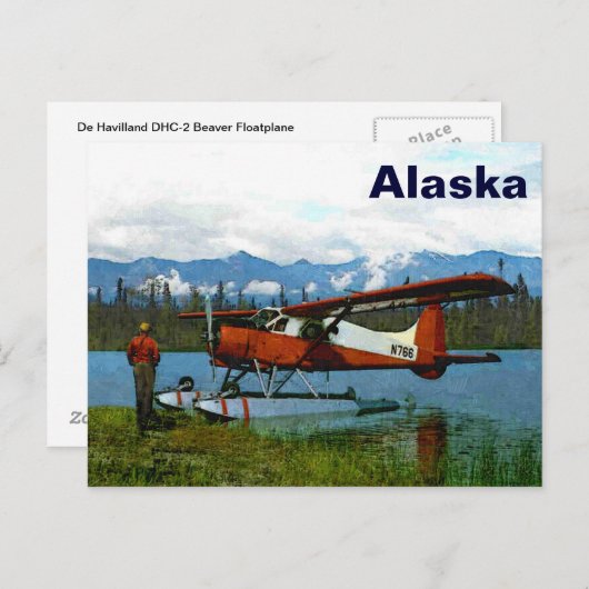 De Havilland Beaver Floatplane Briefkaart (Voorkant / Achterkant)