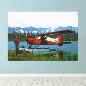De Havilland Beaver Floatplane Canvas Afdruk (Insitu (Houten vloer))