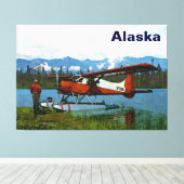De Havilland Beaver Floatplane Canvas Afdruk (Insitu (Houten vloer))