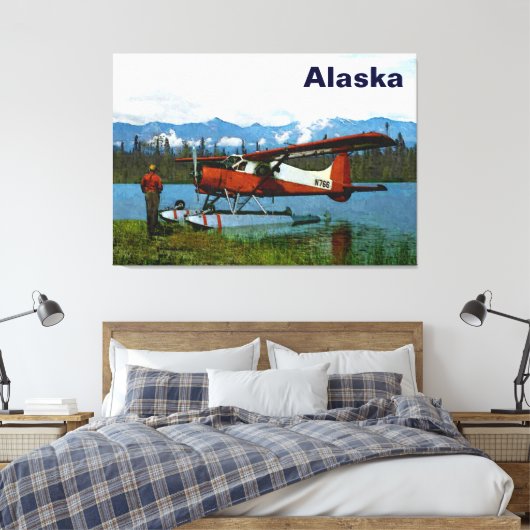 De Havilland Beaver Floatplane Canvas Afdruk (Insitu (Slaapkamer))