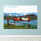 De Havilland Beaver Floatplane Canvas Afdruk (Insitu (Houten vloer))