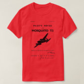 de Havilland Mosquito Pilots Notes T-shirt (Design voorkant)