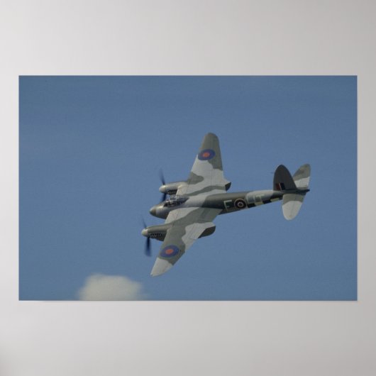 De Havilland Mosquito T3 bankieren, met invasie Poster (Voorkant)
